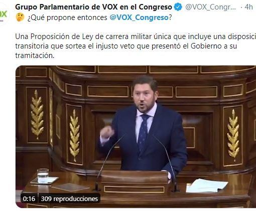 Vox con los Militares de tropa