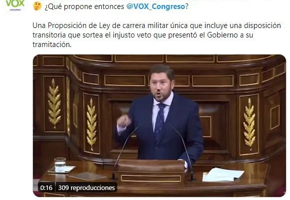 Vox con los Militares de tropa