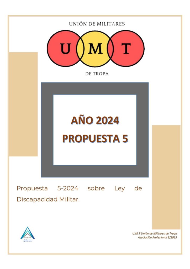 Propuesta 5-2024 sobre Ley de Discapacidad Militar.