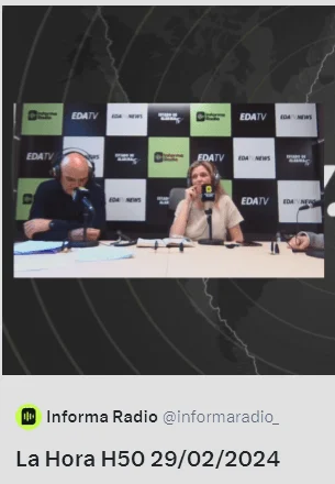 Intervención de nuestro Vicepresidente en el programa de Radio H50