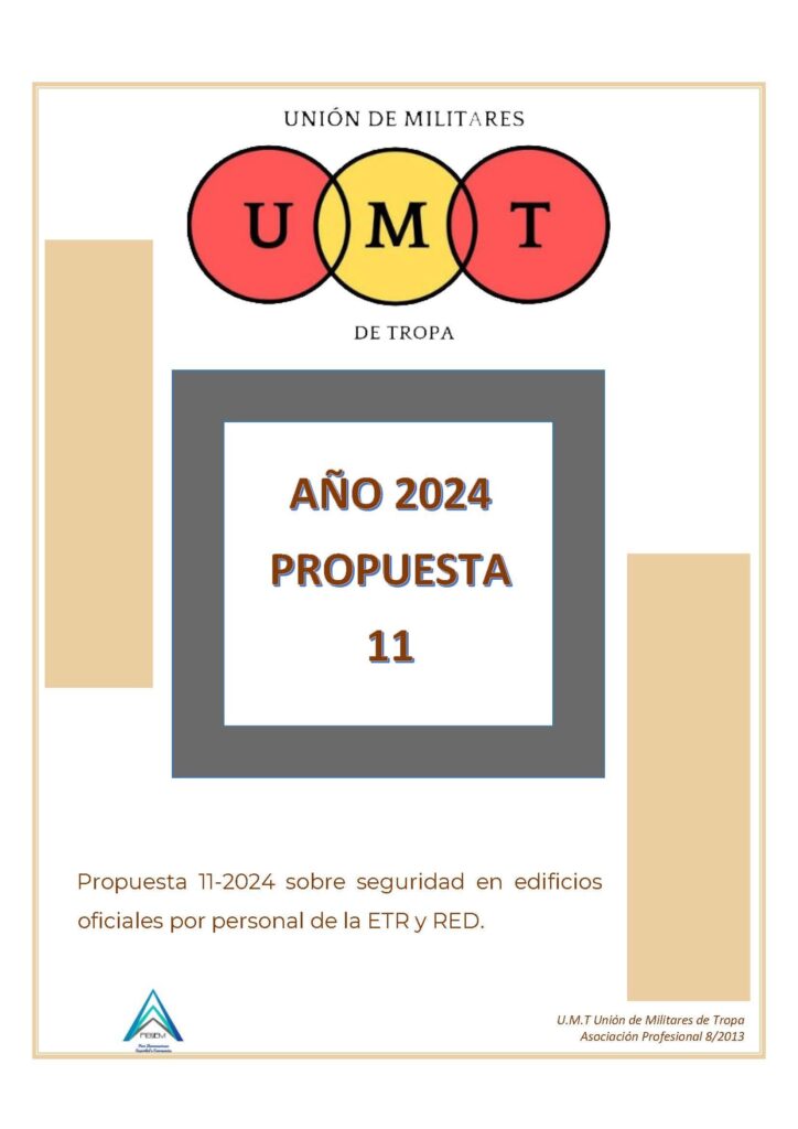 Propuesta 11-2024 sobre seguridad en edificios oficiales por personal de la ETR y RED.