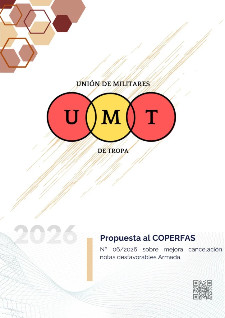 Propuesta UMT 6 2026 sobre mejora de cancelación de notas desfavorables en la Armada