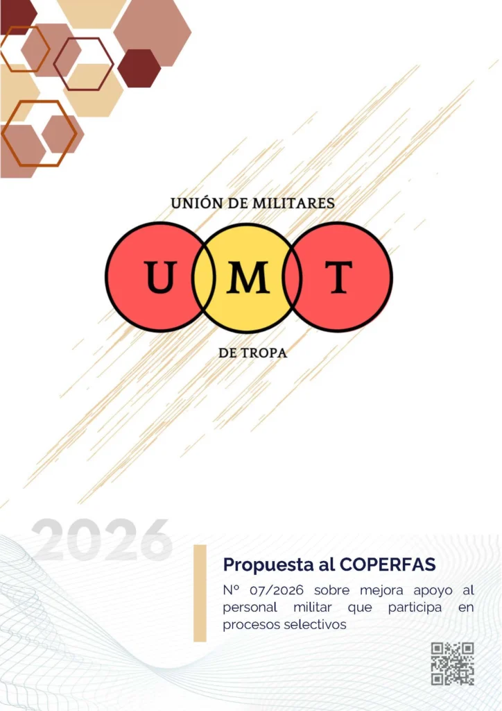 Propuesta UMT 07 2026 sobre mejora apoyo al personal militar que participa en procesos selectivos