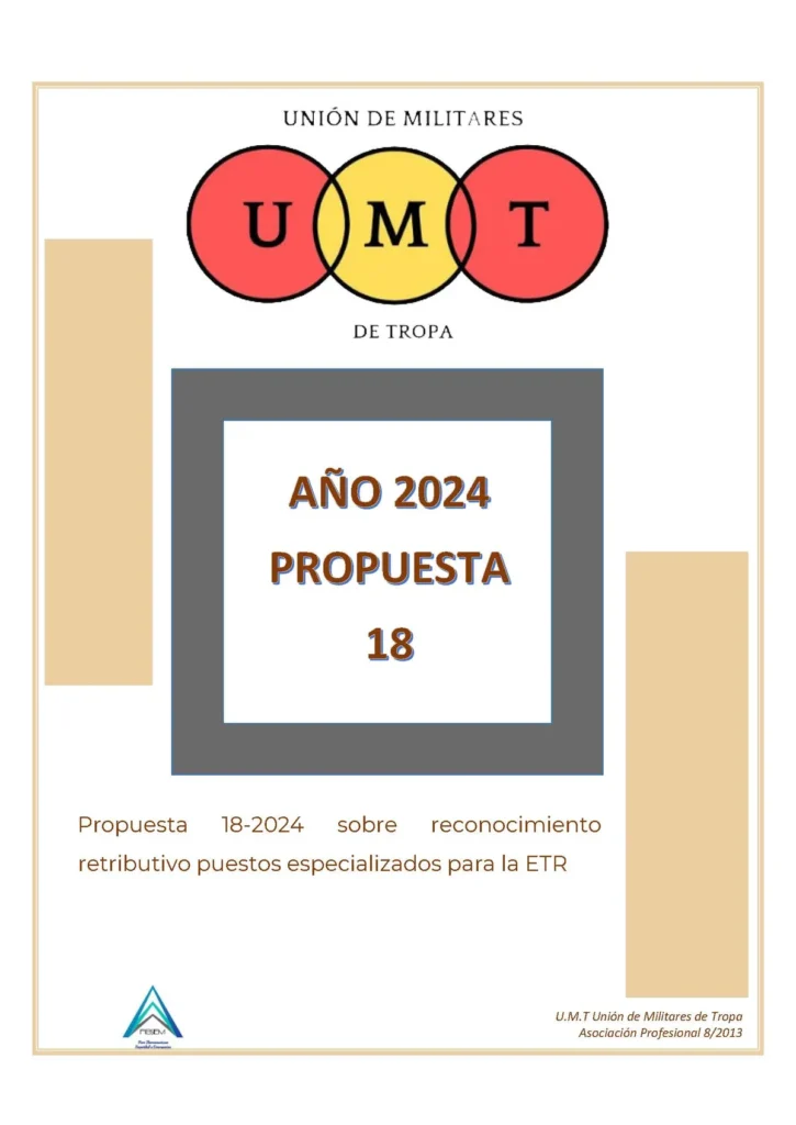 Propuesta UMT 18-2024 sobre reconocimiento retributivo especializados para la ETR