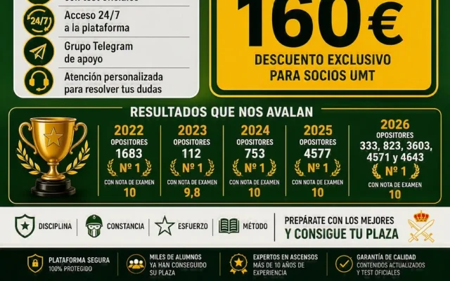 Oferta Curso de Cabo del ET y de Cabo Primero del EAE