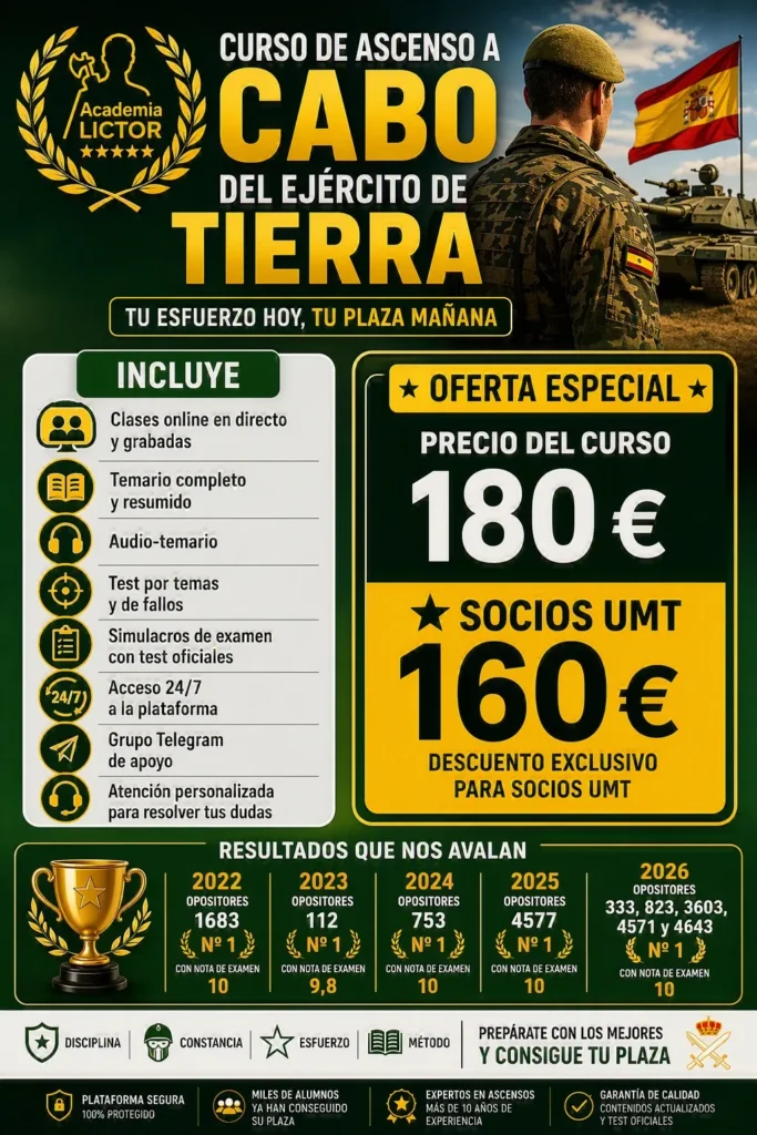 Oferta Curso de Cabo del ET y de Cabo Primero del EAE