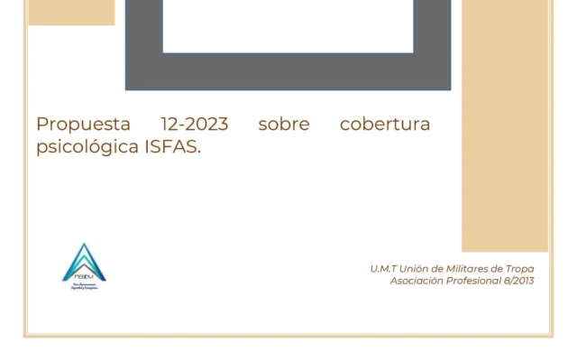 Propuesta UMT 12-23 sobre cobertura psicológica ISFAS