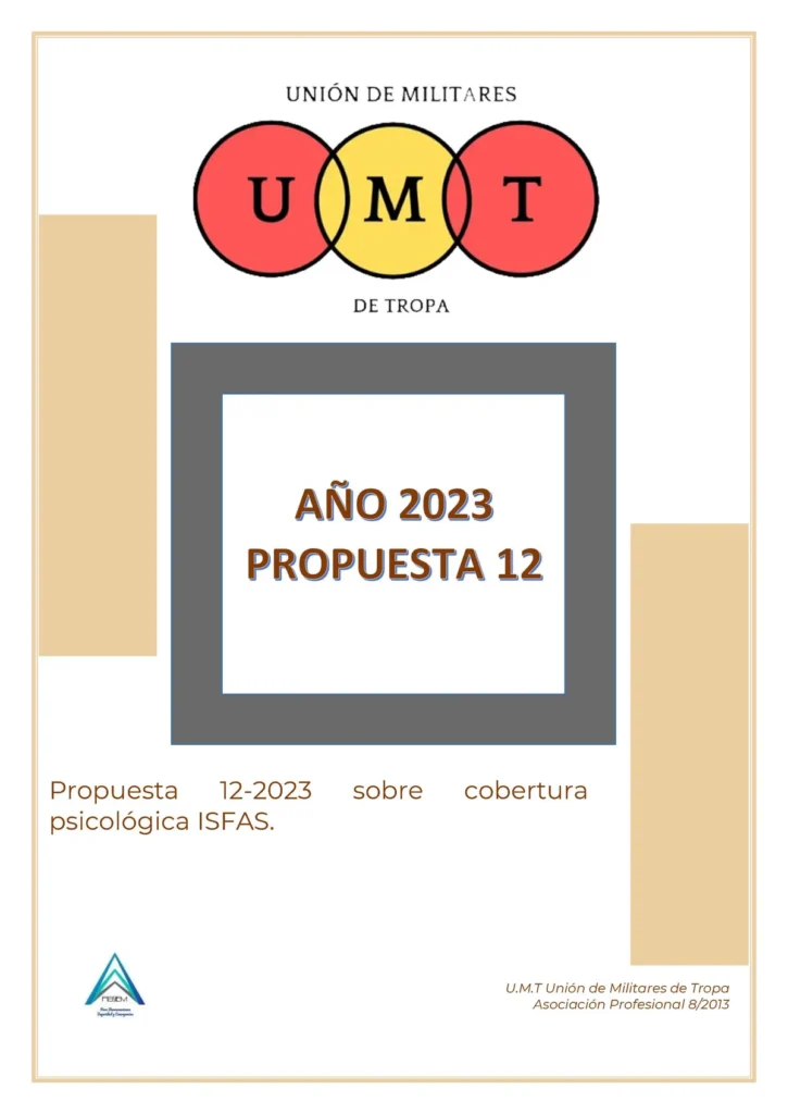 Propuesta UMT 12-23 sobre cobertura psicológica ISFAS