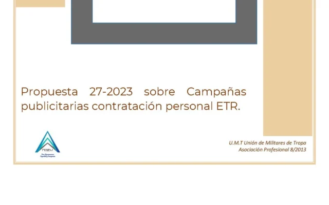 Propuesta UMT 27-23 sobre campañas publicitarias contratación personal ETR
