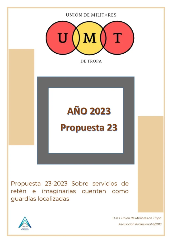 Propuesta UMT 23-23 sobre servicios de retén e imaginarias cuenten como guardias localizadas