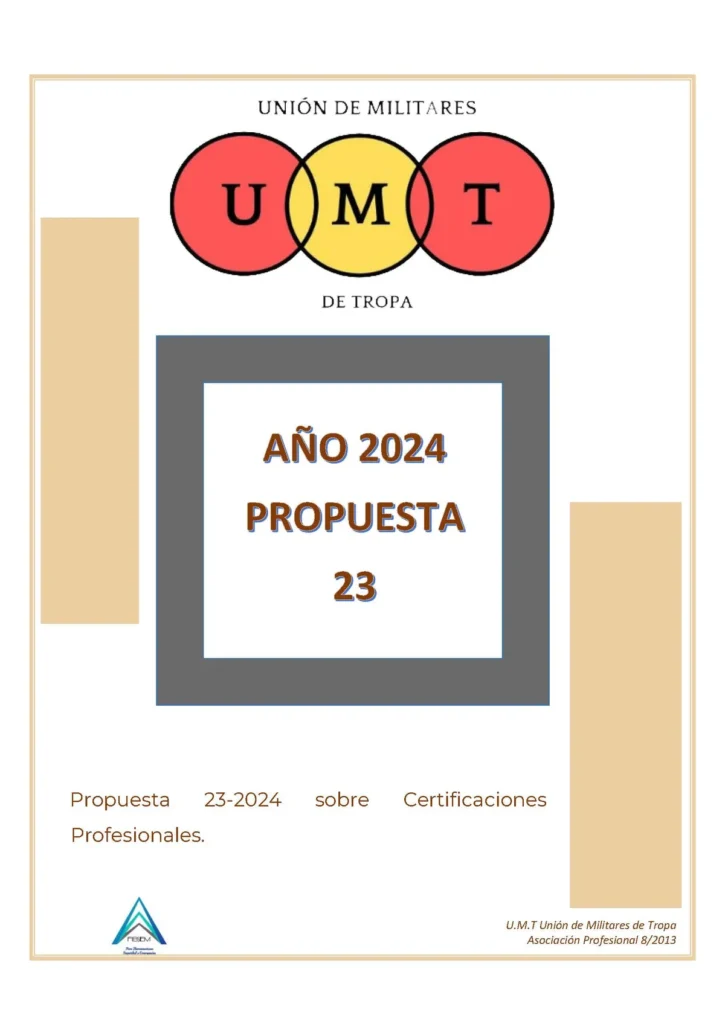 Propuesta UMT 23-2024 sobre certificaciones Profesionales