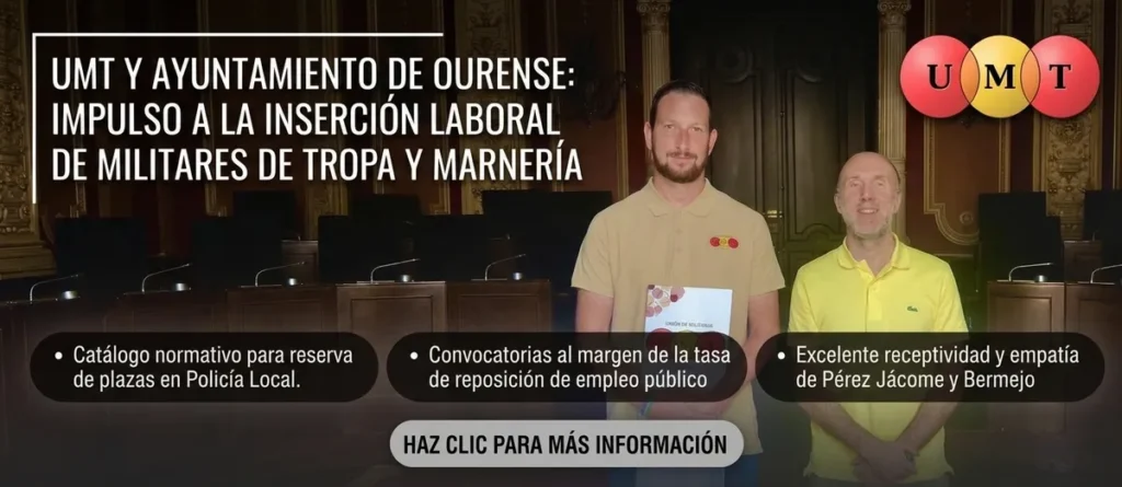 UMT traslada a Ourense la reserva de plazas en Policía Local