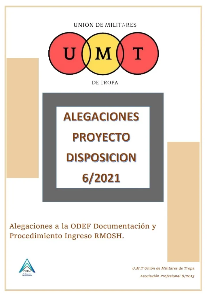 Alegación UMT 6-21 a la ODEF Documentación y procedimiento ingreso RMSOH