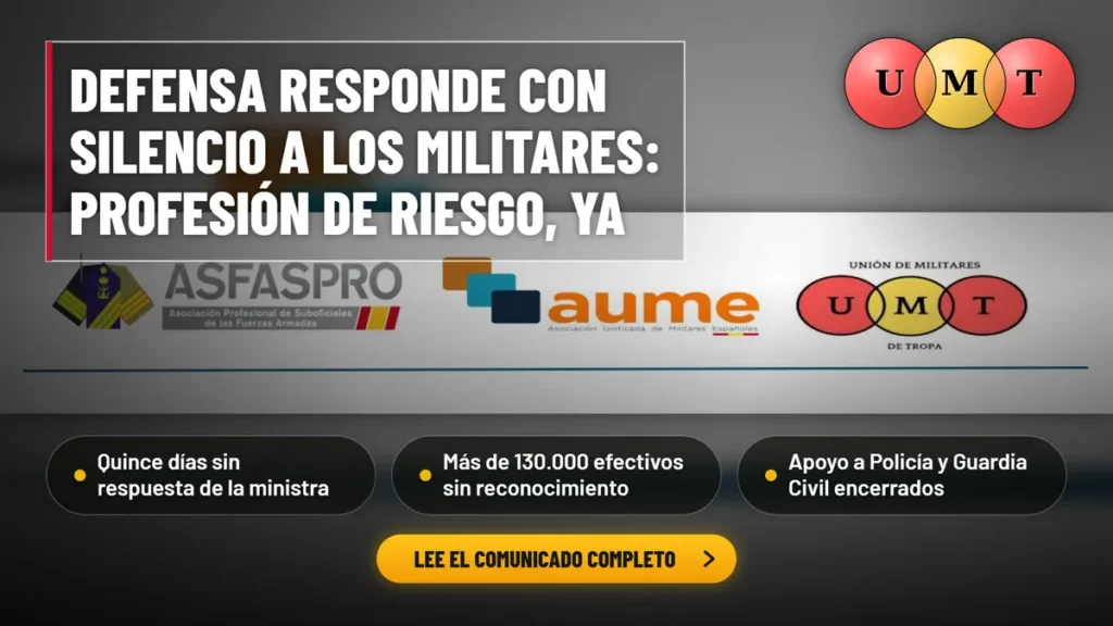 LAS ASOCIACIONES MILITARES DENUNCIAN EL ABANDONO DEL GOBIERNO