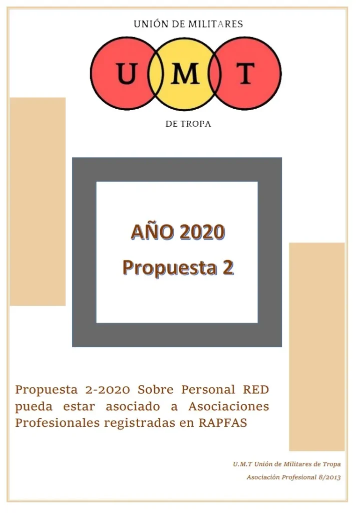 Propuesta UMT 02-20 sobre personal red pueda estar asociado a asociaciones profesionales registradas en RAPFAS