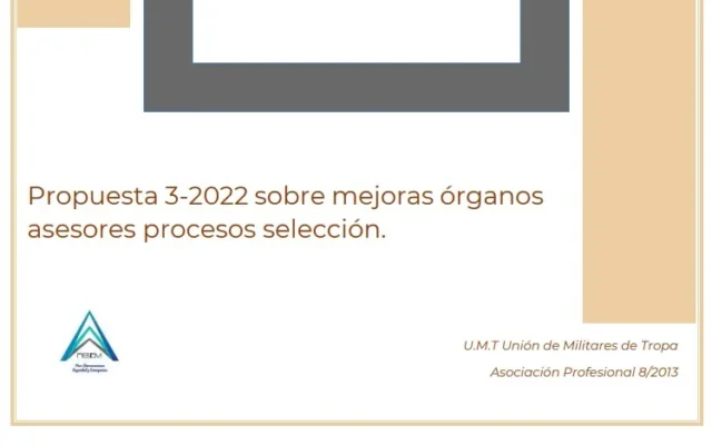 Propuesta UMT 03-22 sobre mejoras órganos asesores procesos selección