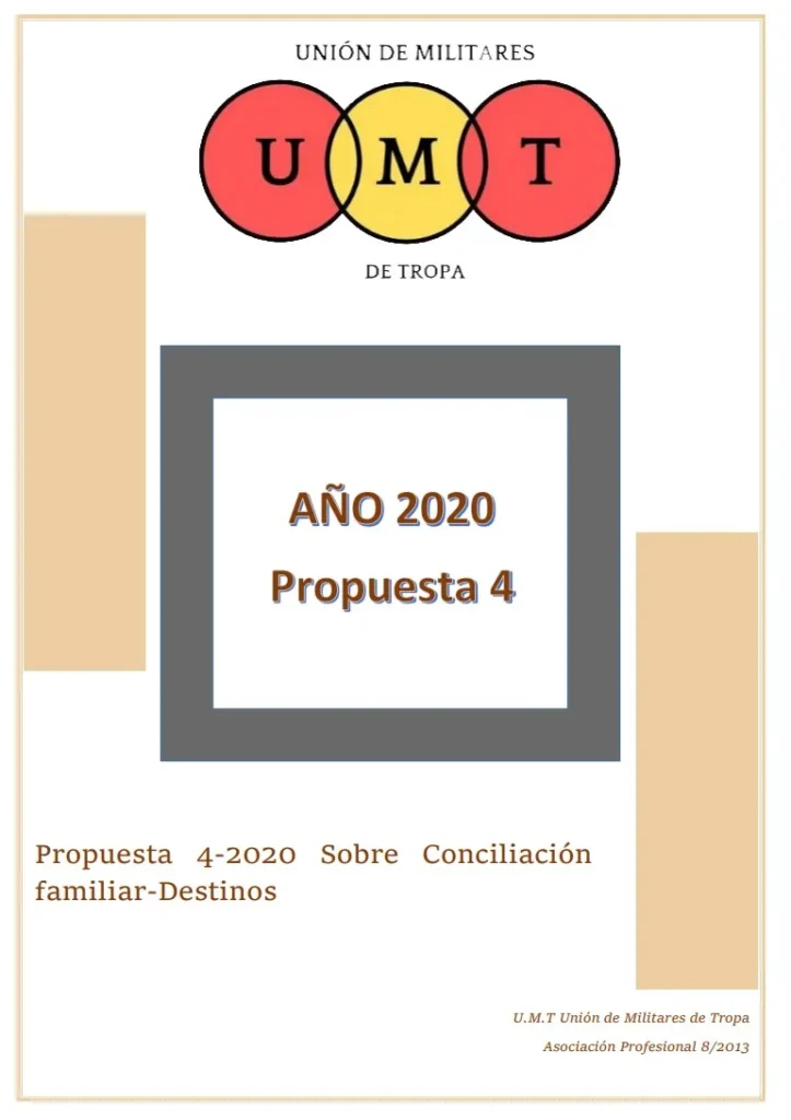Propuesta UMT 04-20 sobre conciliación familiar destinos