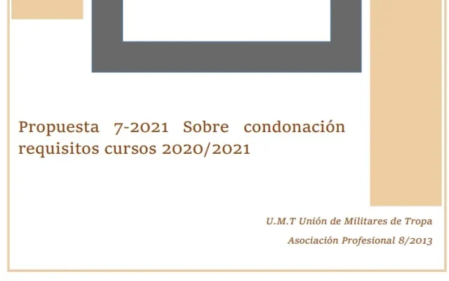 Propuesta UMT 07-21 sobre condonación requisitos cursos 2020/21