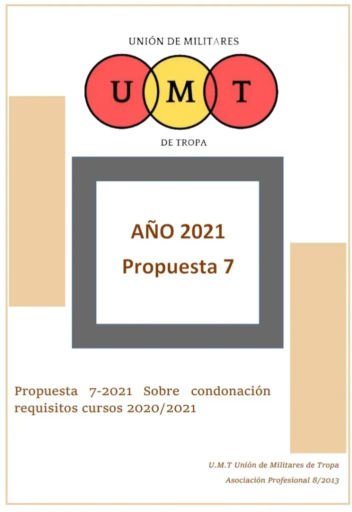 Propuesta UMT 07-21 sobre condonación requisitos cursos 2020/21