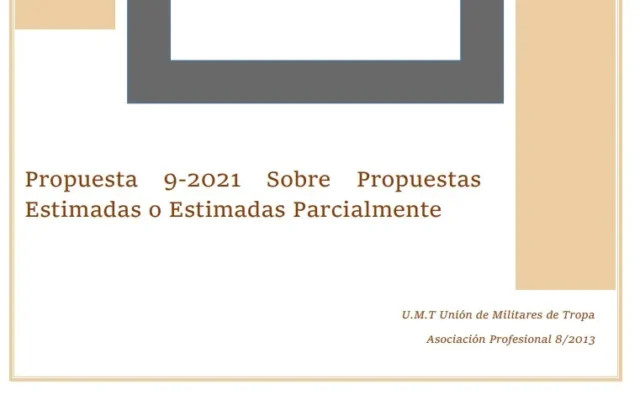 Propuesta UMT 09-21 sobre propuestas estimadas o estimadas parcialmente