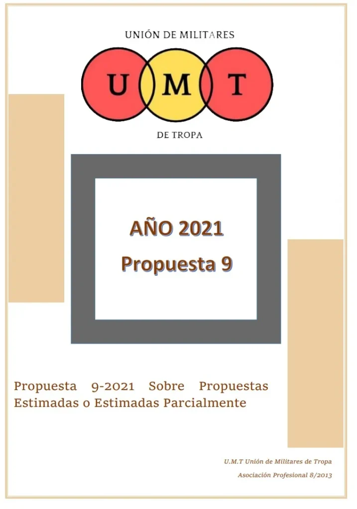 Propuesta UMT 09-21 sobre propuestas estimadas o estimadas parcialmente