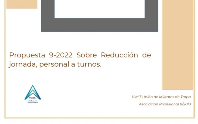 Propuesta UMT 09-22 sobre reducción de jornada, personal a turnos