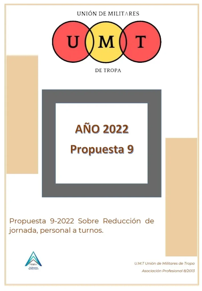 Propuesta UMT 09-22 sobre reducción de jornada, personal a turnos