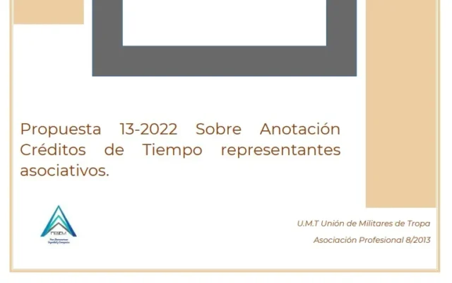 Propuesta UMT 13-2022 sobre anotación créditos de tiempo representantes asociativos.