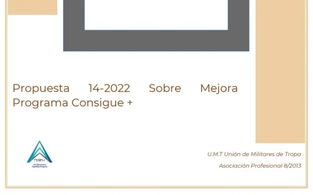 Propuesta UMT 14-2022 sobre mejora del programa Consigue +