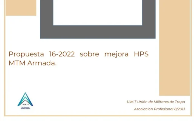 Propuesta UMT 16-2022 sobre mejora HPS MTM Armada