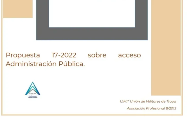 Propuesta UMT 17-2022 sobre acceso Administración Pública
