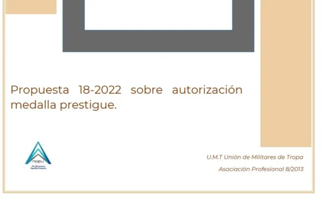 Propuesta UMT 18-2022 sobre autorización medalla prestigue