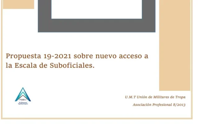 Propuesta UMT 19-2021 sobre nuevo acceso a la escala de suboficiales
