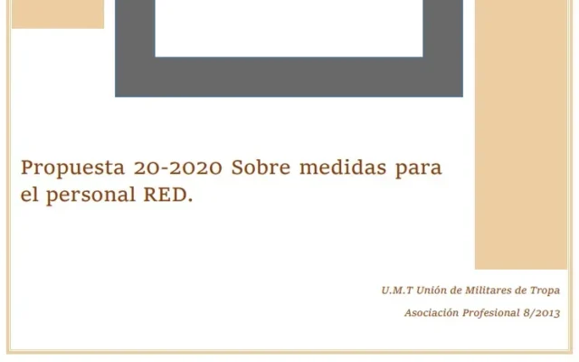 Propuesta UMT 20-20 sobre medidas para el personal RED