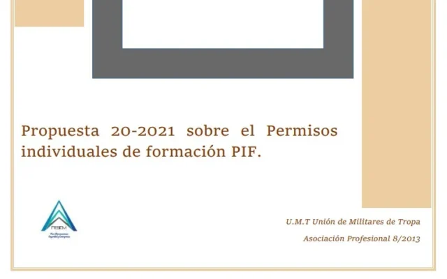 Propuesta UMT 20-2021 sobre el permiso individual de formación PIF