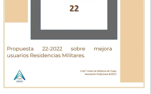 Propuesta UMT 22-22 sobre mejora usuarios residencias militares