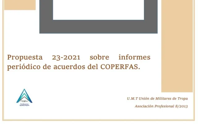 Propuesta UMT 23-2021 sobre informes periódico de acuerdos COPERFAS