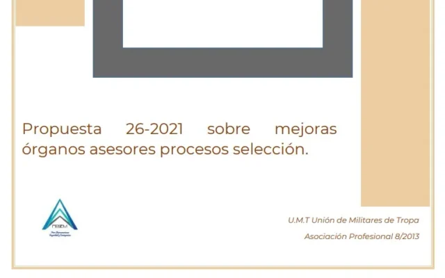 Propuesta UMT 26-2021 sobre mejoras órganos asesores procesos selección