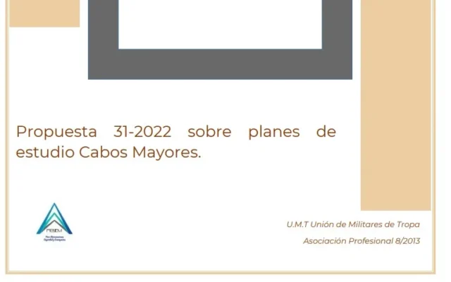 Propuesta UMT 31-22 sobre planes de estudio cabos mayores