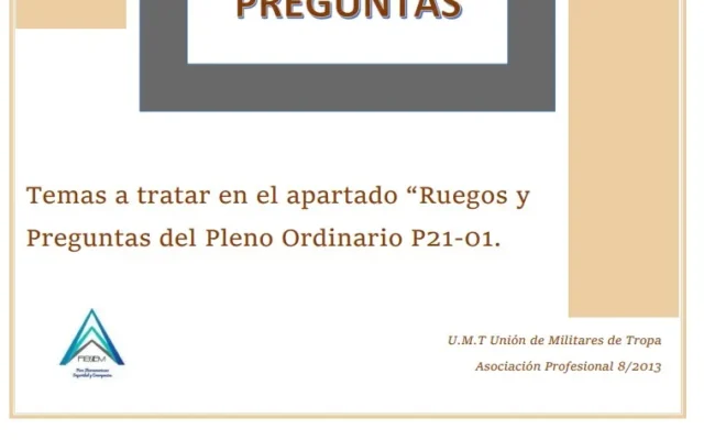Ruegos y Preguntas al Pleno