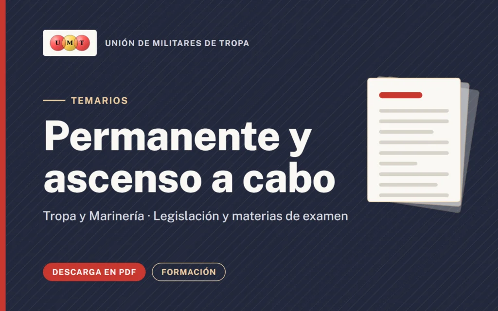 Temarios de permanente y de ascenso a cabo — UMT